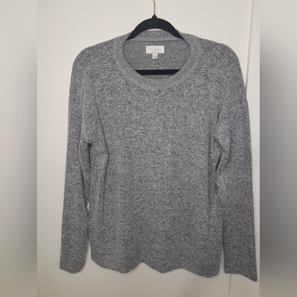 Lucky Brand Gray Textured Knit Pullover Sweater – Women's Size S